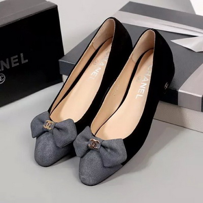 CHANEL Shallow mouth flat shoes Women--090